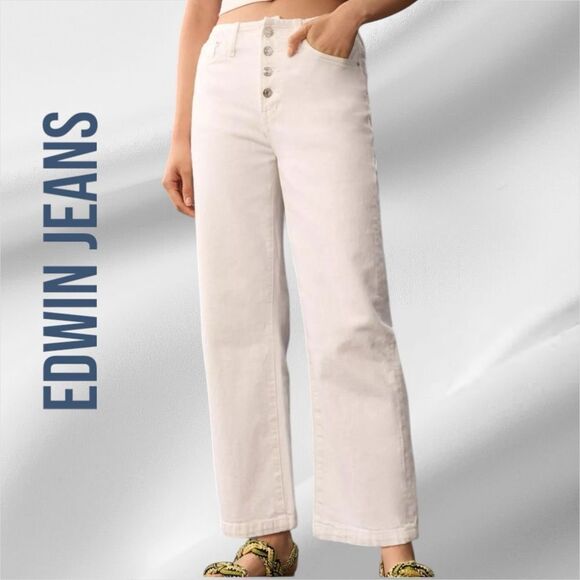 EDWIN ANTHROPOLOGIE Women’s Bound Marli Ankle Jeans in the Size 27 in Trip Blue - Picture 8 of 9